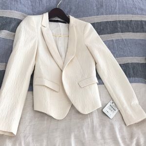 Zara off white beige blazer new with tags